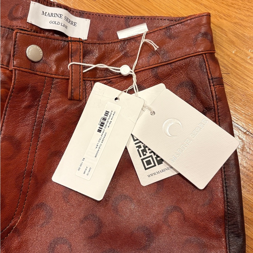Marine Serre Reddish-Brown Patterned Trousers NWT - image 2